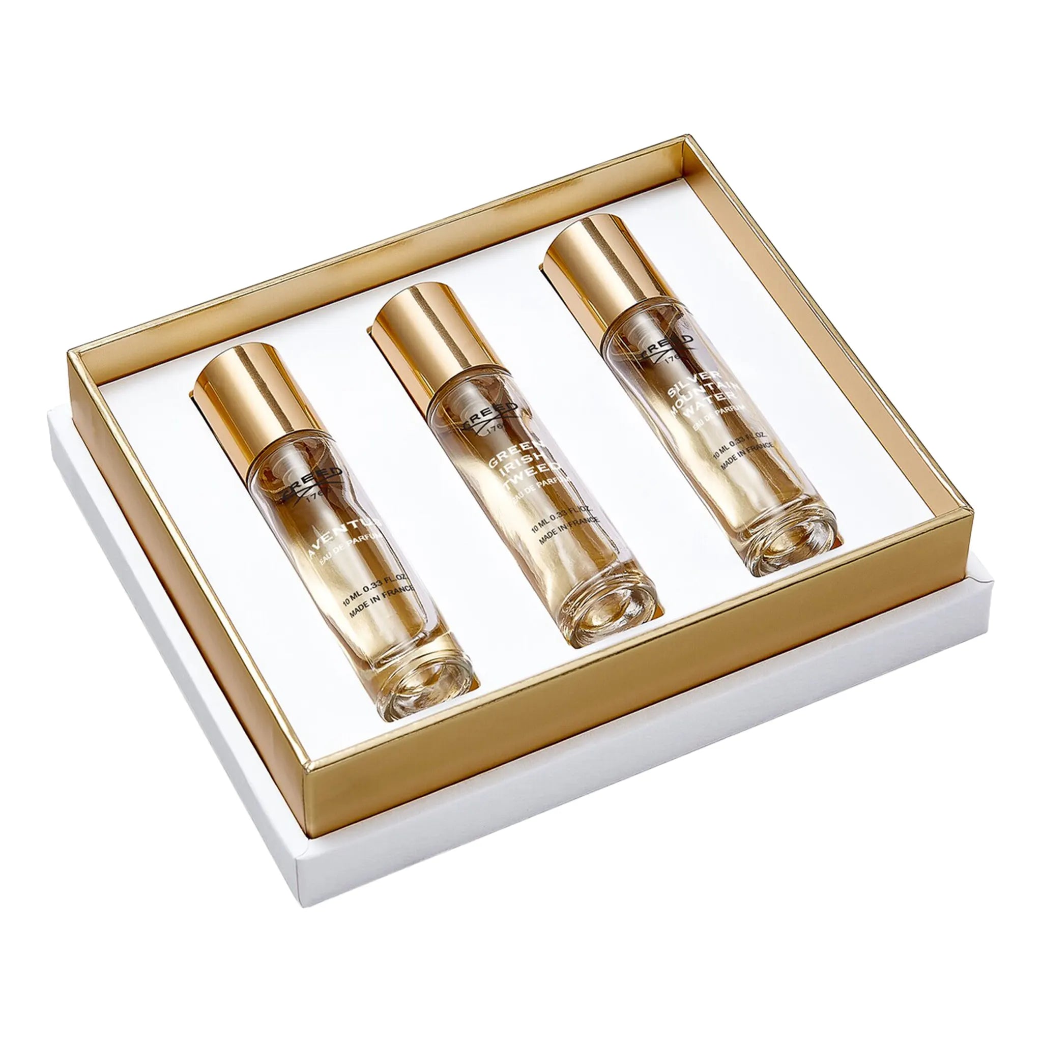 Bottle View of Creed 3 Piece Fragrance Gift Set